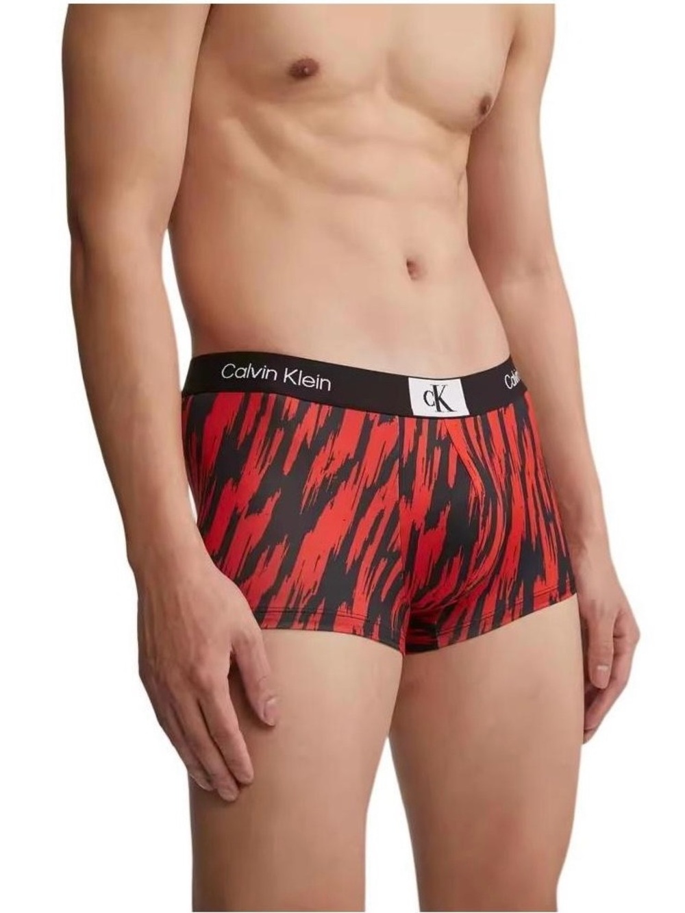 CALVIN KLEIN 1996 MICROFIBER LOW RISE TRUNK TIGER STRIPE, Size Small (S)